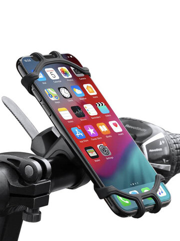 Suporte de telefone de bicicleta Silicone de alta qualidade para iPhone Suporte de bicicleta de motocicleta universal GPS Suporte para telefone celular de 4,0-6,3 polegadas