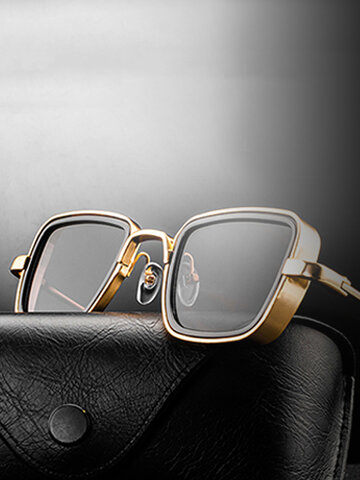 Мужские солнцезащитные очки в стиле ретро с толстой кромкой и металлическим каркасом