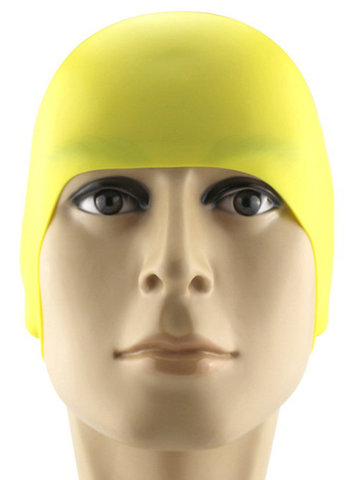 Silicone Waterproof Solid Color Swimming Cap For Adult