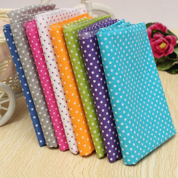 8Pcs 50*50cm Colorful Wave Point Color Cloth Decorative Comfortable Cotton Fabric For Sewing Crafts