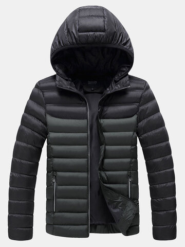 Patchwork Padded Hooded Jacket