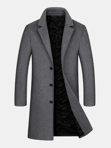 Woolen Mid-Length Overcoats