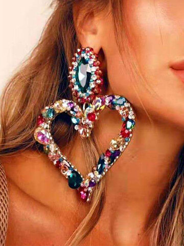 Colorful Heart-shape Earrings