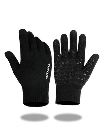 Gestrickte Touchscreen-Handschuhe Rutschfeste warme Outdoor-Handschuhe