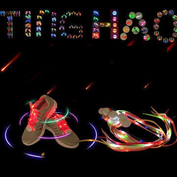 

7th Generation Flash Shoelaces LED Glowing Shoelaces, Red yellow blue green orange pink white multicolor