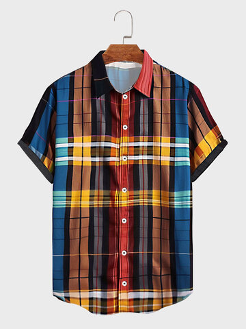 Camicie con colletto scozzese colorato