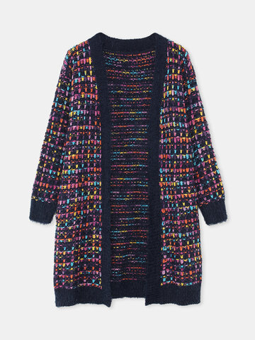 Colorful Knitted Casual Sweater Cardigan