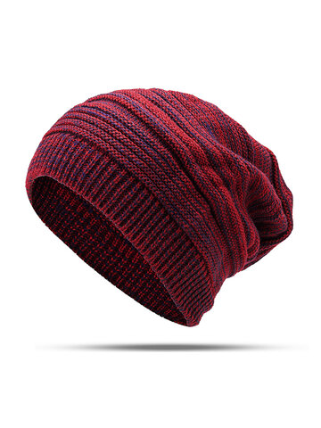 Womens Stripe Wool Knitted Hat