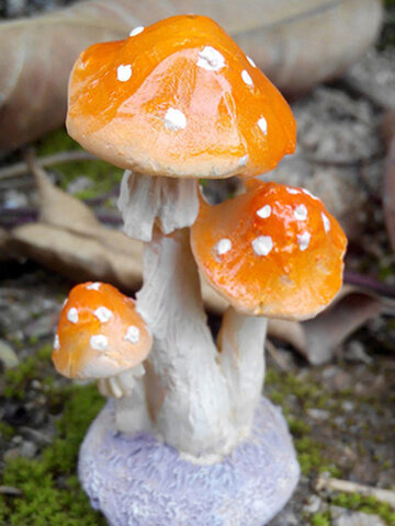 Mini Mushroom Toadstool Garden Ornaments Ideal For Plant Pots Fairy Garden Decoration