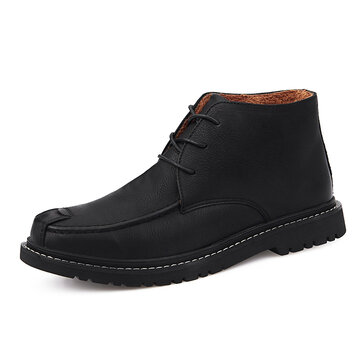 Men Microfiber Leather Ankle Boots