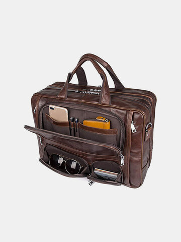 Multifunction Multi-pocket Waterproof Briefcase Business Handbag Crossbody Bag