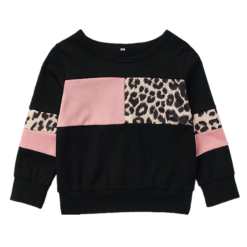 Girls Leopard Print Sweatshirt For 1-7Y
