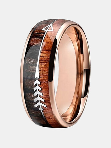 Wood Grain Arrow Ring