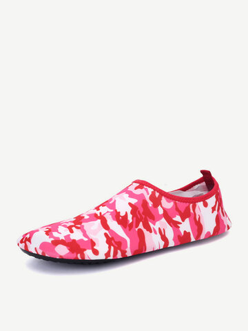 Big Size Canvas Colorful Stripe Breathabel Slip On Swimming Yoga Flat Sport Shoes