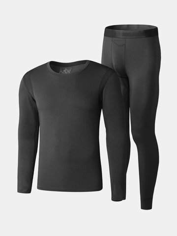 Locachy Mens Modal Thermal Underwear Stretchy Thin Long Johns Set with Modal Cotton Long Johns Top /& Bottom Set