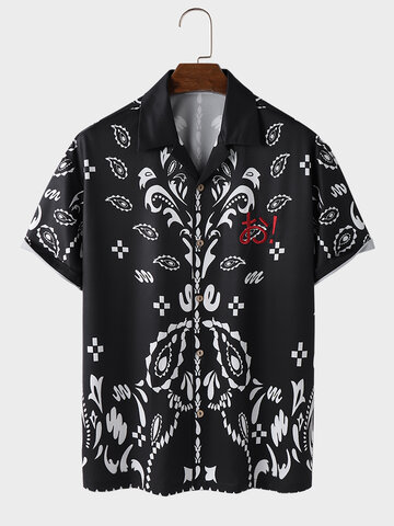 Ethnic Paisley Embroidered Shirts