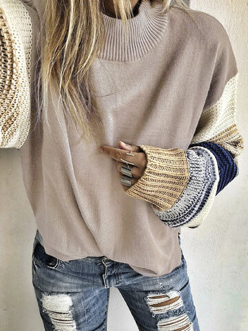 Striped Long Sleeve Casual Sweater