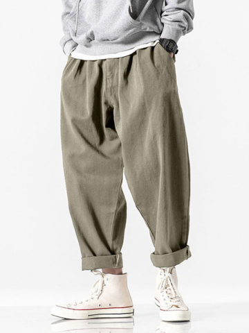 Solid Loose Casual Pants