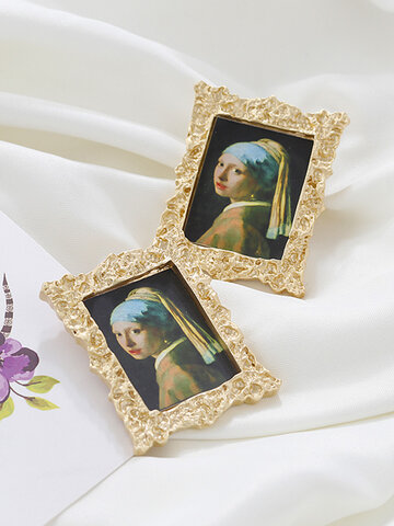 Paintings Photo Frame Earrings