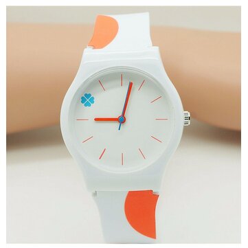 Cute Trendy Watch Candy Colors Plastic Heart Spot Watch para Mulheres Crianças