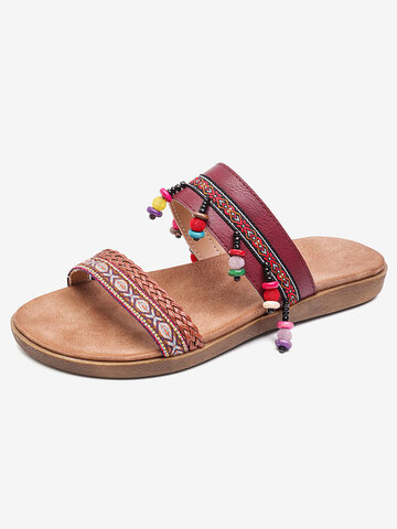 Bohemia Sequined Colorful Splicing Sandals