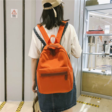 Ins Wind Bag Female Fashion College Student Casual Backpack Vintage Sense Girl High School Japanese Bf Backpack