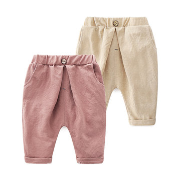 Solid Color Boys Cotton Shorts For 2Y-9Y