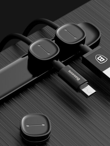 Clips magnéticos para cables Soporte para cables Soporte para cables de escritorio Gestión de cables para iPhone Samsung HTC