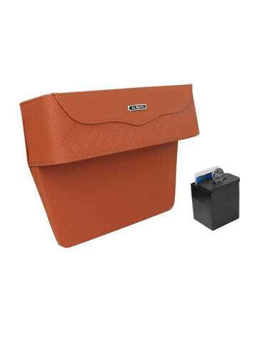 PU Leather Car Seat Crevice Storage Box Money Pot Grain Organizer Gap Slit filler Phone Holder