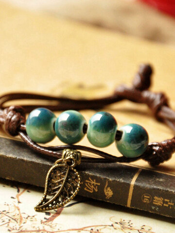 Hand-woven Ceramic Beads Bracelet