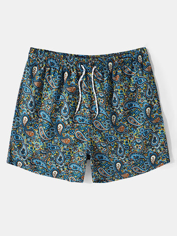 Paisley Pattern Quick Dry Board Shorts