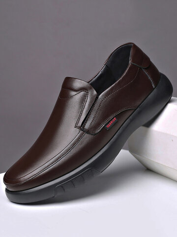 Men Non Slip Soft Casual Leather Shoes