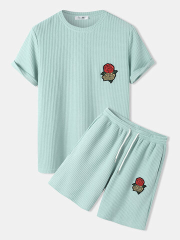 Rose Embroidery Knitted Co-ords