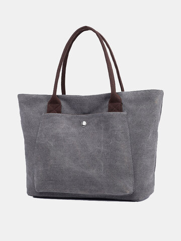 KVKY Canvas Casual Shopping Shoulder Bag Handbag