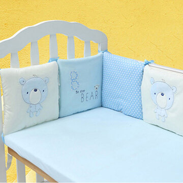 6Pcs Baby Crib Bumper Infant Cot Safety Protector Cushion Nursery Bedding Bed 