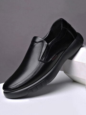 Men Non Slip Soft Casual Leather Shoes
