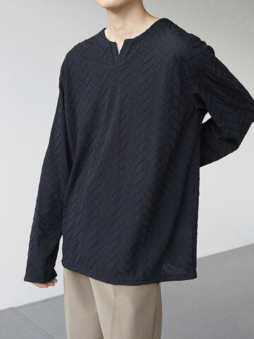 Mercerized Cotton Long-sleeved T-shirts