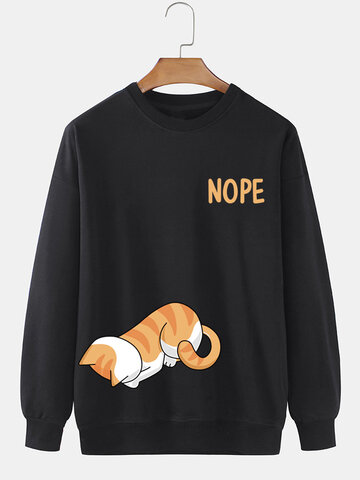 Sweatshirts mit Katzenbuchstabendruck