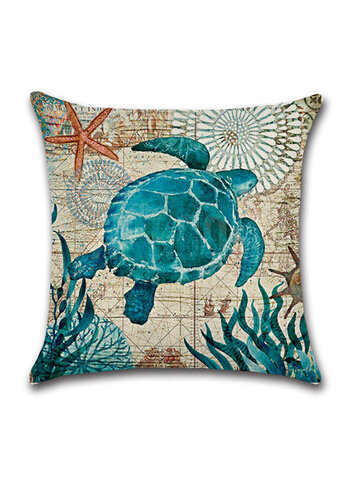 1 PC Sea Turtle Seahorse Whale Octopus Cushion Hold Pillowcase Cushion Cover Throw Pillow Cover Bags Home Car Decor
