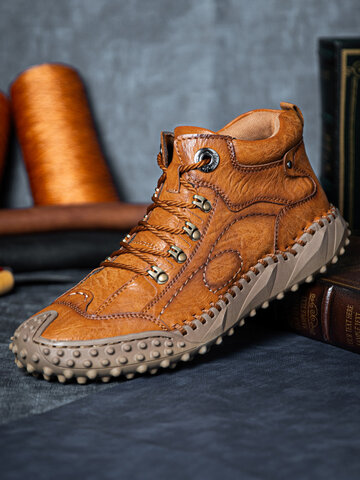 Men Non Slip Outdoor Casual Leather Boots