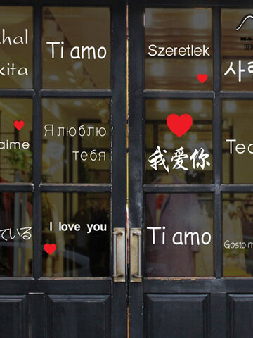 Творческий другой язык, я люблю тебя, стикер на стену, новинка, DIY, декоративная наклейка