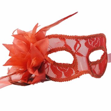 Maschera trasparente del fiore del merletto di Halloween