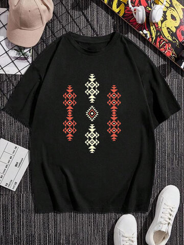 Ethnic Geometric Pattern T-Shirts
