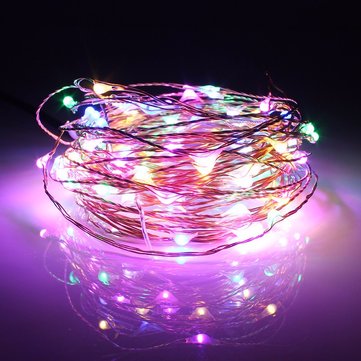 

10M Solar Powered String Light Christmas, Multicolor blue white pink red warm white purple