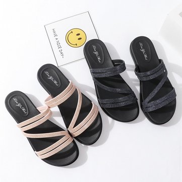 

Season New Fashion Wear Flat Slippers Women's Sandals And Slippers Wild Net Infrared Wear Student Beach Swimming Vacation