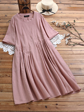Casual Pleated Dress