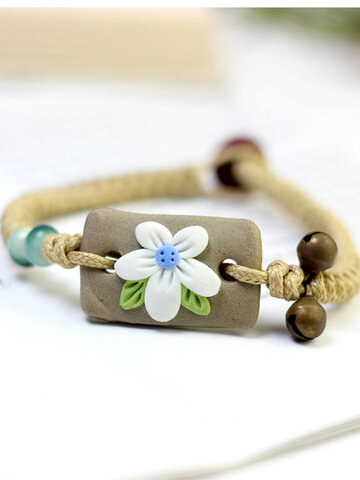 Vintage Hand-kneaded Flowers Bracelets