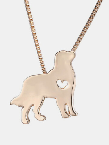 Ожерелье в форме милой собаки из сплава