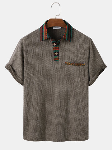 ChArmKpr Ethnic Pattern Texture Golf Shirts
