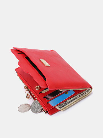 Women Elegant Wallet Zipper Composite Leather Small Wallet Coin Bag Card Holders Bags